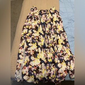 Torrid Vibrant Floral Maxi Skirt - Black, Yellow, Pink